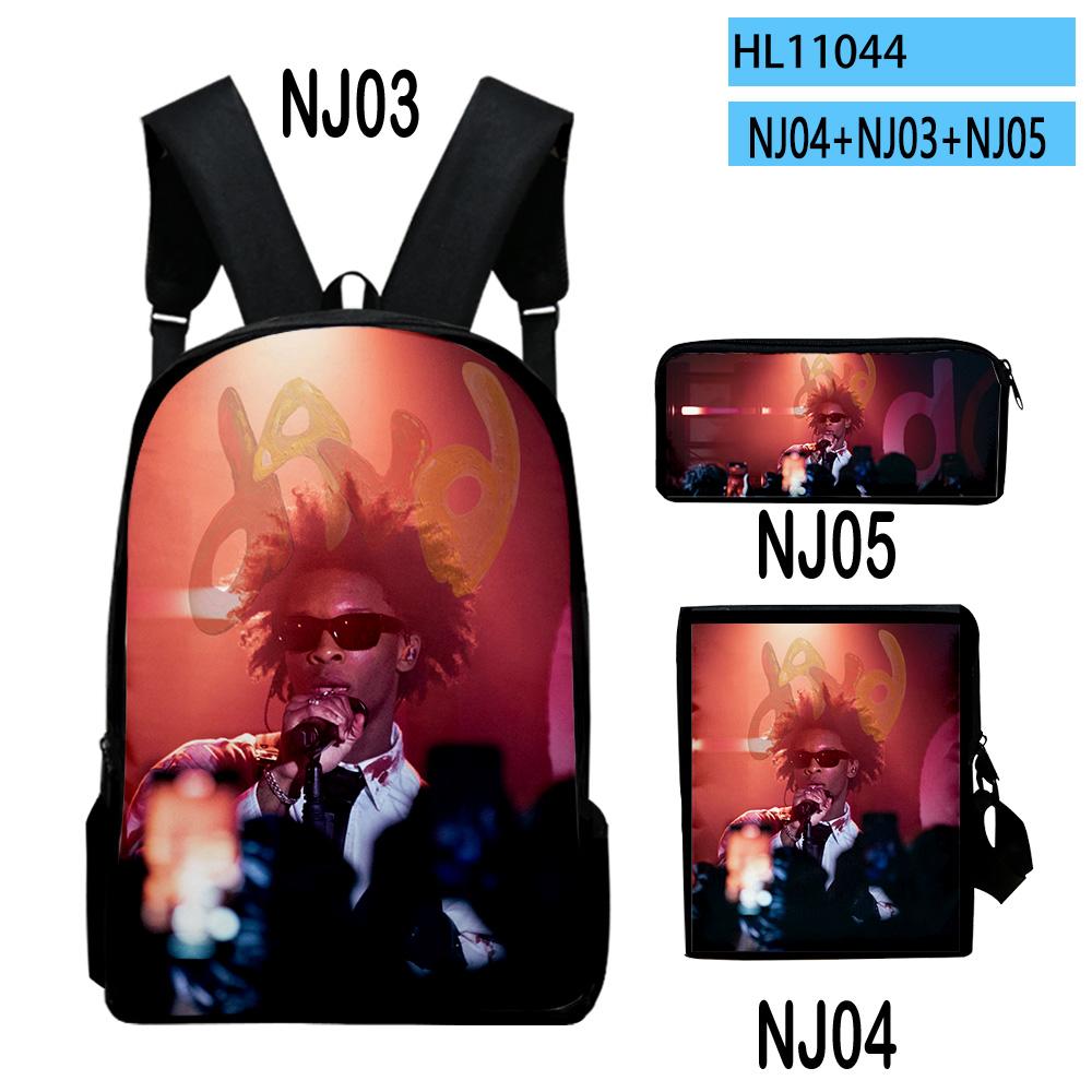Classic Popular Young Singer D4vd 3D Print 3pcs/Set pupil School Bags Laptop Daypack Backpack Inclined shoulder bag Pencil Case
