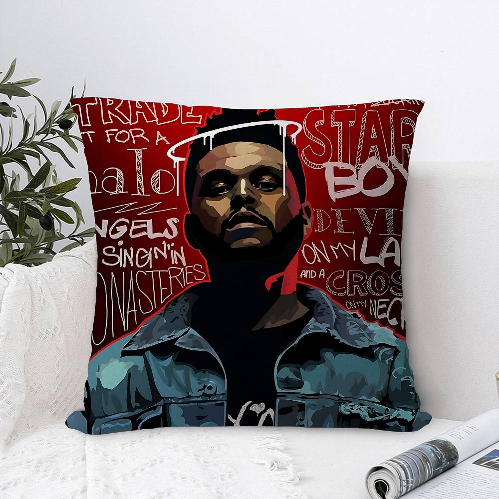 Pop Singer T-The W-Weeknd Pillow Cover For Bedroom Room And Living Room Sofa Decorative Cushion Cover