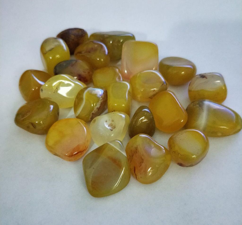 100g natürlicher gelber Achatstein, polierter Kies, Probe, Edelstein, tibetischer Kristall, Natursteine, Mineralien für DIY-Schmuck