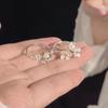Elegant Flower Opening Rings Delicate Design Women Jewelry Ins Adjustable Rings  Jewelry