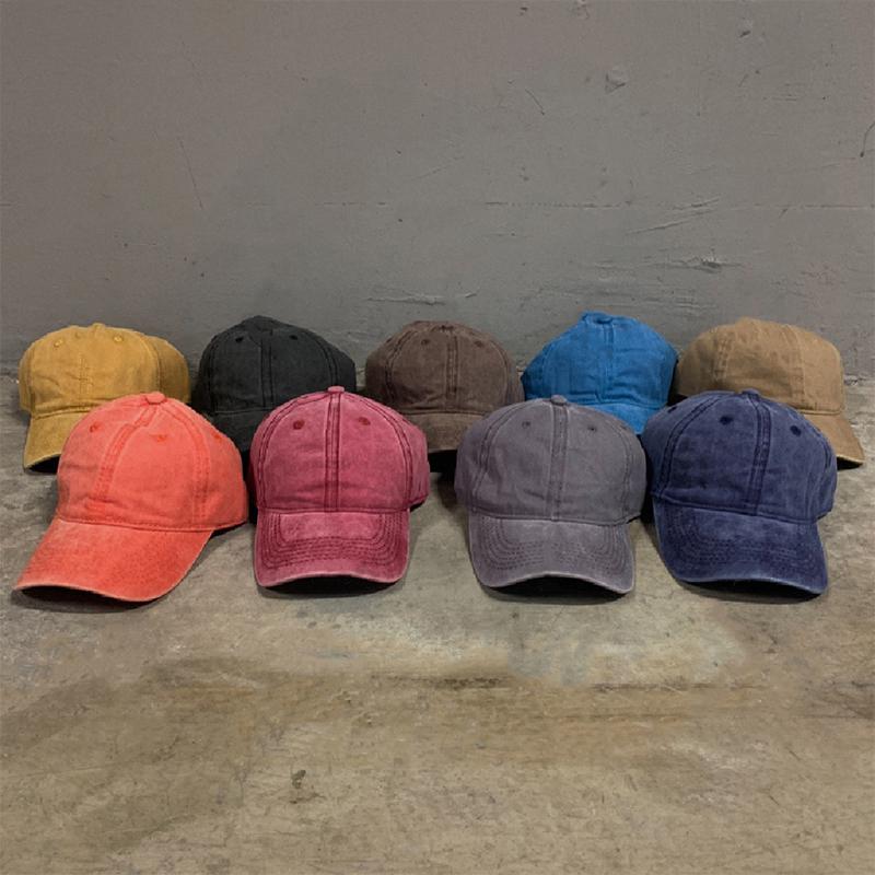 Washed Hat Old Baseball Hat Retro Duckbill Hat Solid Color Women S Outdoor