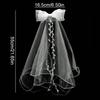 Flowing Girls Head Gauze Polyester Bridal Tulle Portable Bow Veil Hair Hoop  Photo Props
