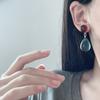 Retro Maillard Contrast Color Water Drop Earrings Light Luxurious High-end Simple Earrings