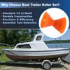 3" Boat Bow Trailer Roller With End Bells 1/2 Inch Shaft 4.9in Length Boat Bow Stop Bell Roller Universal For Yacht Marine