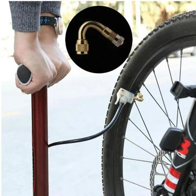 Motorcycle 45 90 135 Degree Angle Bent Valve Adaptor Golden Silver Tyre Tube Valve Extension Adapter for Truck Car Motor Bike