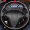 Black Artificial Leather Braid Car Steering Wheel Cover Wrap For Fiat Punto Bravo Linea Qubo Doblo Grande Punto Car Accessories