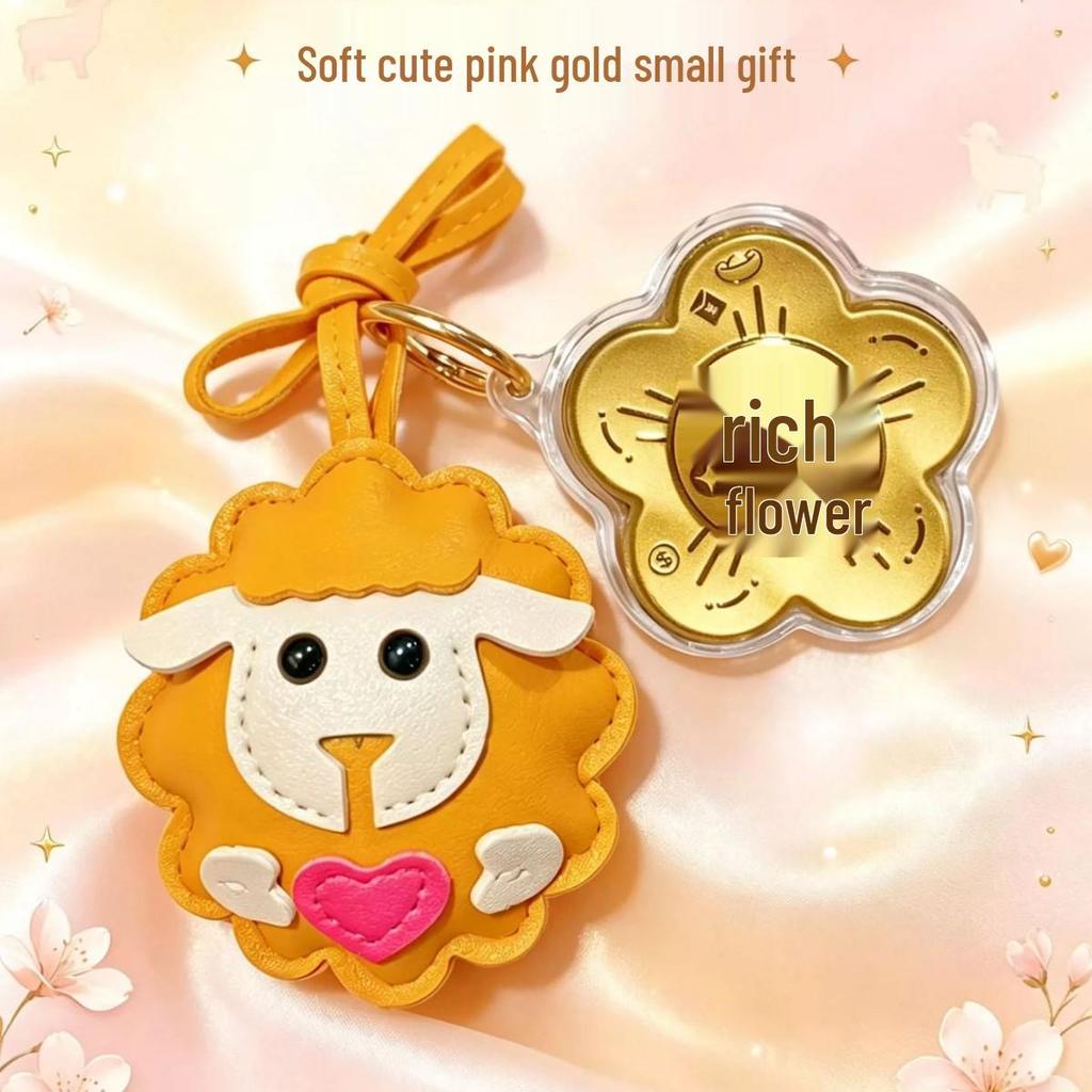 Porte-clés & Pendentif Lanière de Téléphone Or Pur 999 Année du Cheval