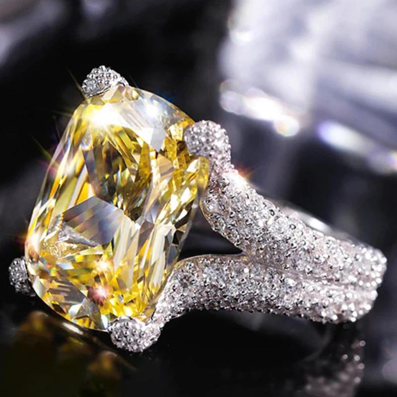 New Geometric Luxury Ring with European and American Style, Dense Set Round Zircon, Elegant Noble Yellow
