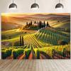 2D Plane 1 Piece of Tuscan Vineyard Photography Background Suitable for Indoor/outdoor Wall Decoration and Party Celebration