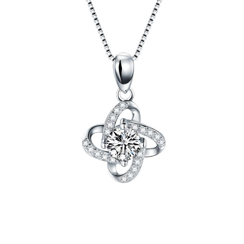 

Подвеска в виде цветка-лепестка четырехлистного клевера, корейская версия с бриллиантами, нишевый дизайн Мори, модное ожерелье для женщин, инс