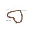 5Pcs Heart Shape Wedding Flower Wreath Rattan Vine DIY Grapevine Wreath Ring Front Door Hanging Rustic Decor Valentine Party