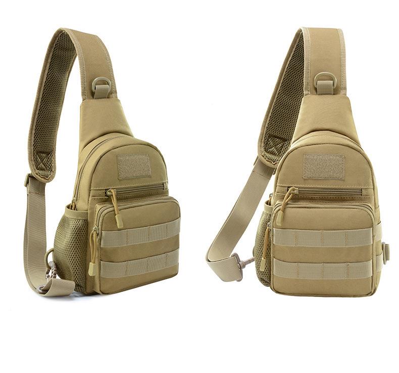 Men's Outdoor Multifunctional Crossbody Chest Bag with Water Bottle Holder - Ideal for Travel, Sports, and Mountaineering