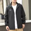 Li Ning Fitness Series Solid Color Logo Loose Windbreaker Hoodie Men Outerwear Black YFDT201-1