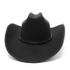 Western Cowboy Hat With Large Brim And Waterwave Embroidery For Summer Outdoor Wear