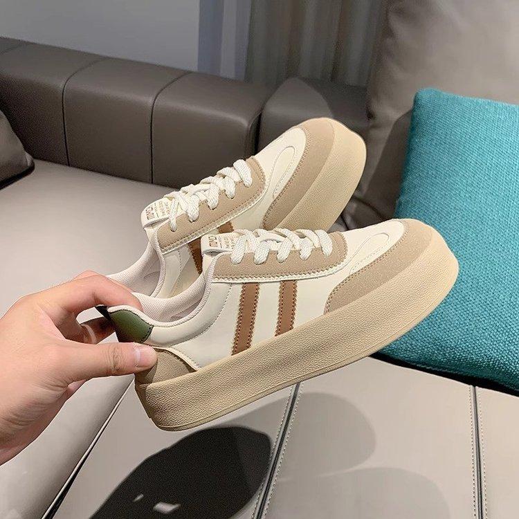 

Retro German training shoes for women in the summer of 2025, new round head, versatile, breathable, comfortable and explosive casual sports litt 40 хаки