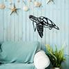 1pc Metal Sea Turtle Wall Art, Marine Life Iron Sculpture, Spiritual Wildlife Decor for Living Room Bedroom Indoor Home