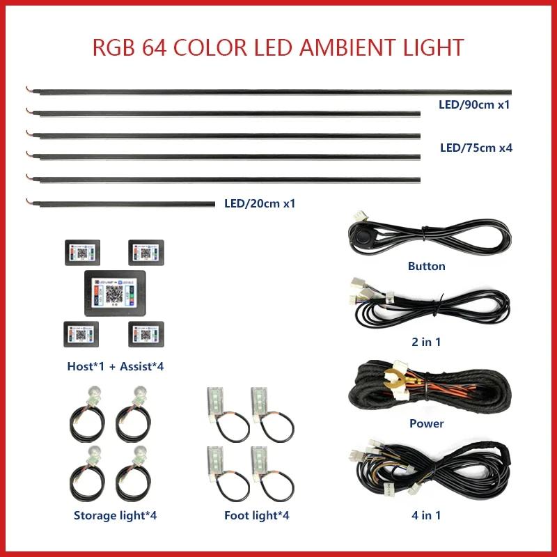 RGB 22in1 Car Interior Acrylic Car Ambient Lights For BMW E46 E90 E39 E60 E36 E30 E70 E91 E92 E93 Car Accessories