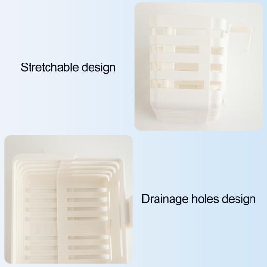 Storage Hanging Basket Retractable Design Adjustable Side Basket Ventilated Hollow Structure Vegetable Storage Container