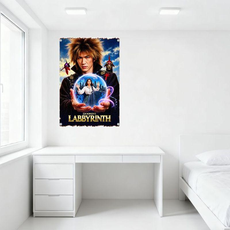 JLM Monson's Labyrinth Gothic Fantasy Metal Tin Sign, Vintage Movie Poster Wall Plaque for Home Bar Club Man Cave Decor