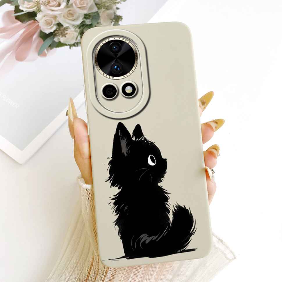 Neu Für Huawei nova 12 5G BLK-AL00 Hülle Luxus Blume Schmetterling Silikon Rückseite Für Huawei Nova12 5G Handyhüllen Bumper