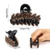 Rhinestones Leaf Shaped Hair Claw Small Size Crystal Wheat Shark Jaw Clamp For Strong Hold Bun Women Girls Daily Use Headwear
