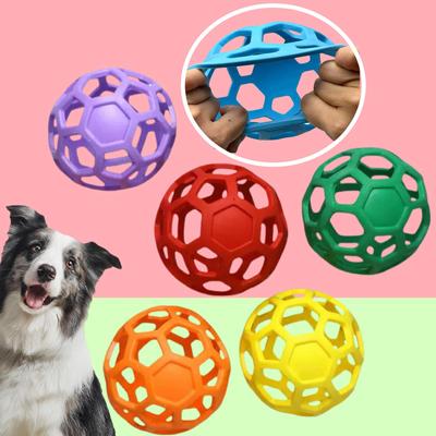Interaktiver Hohlball aus TPR-Gummi Hundespielzeug - Bissfest & Zahnpflegefreundlich