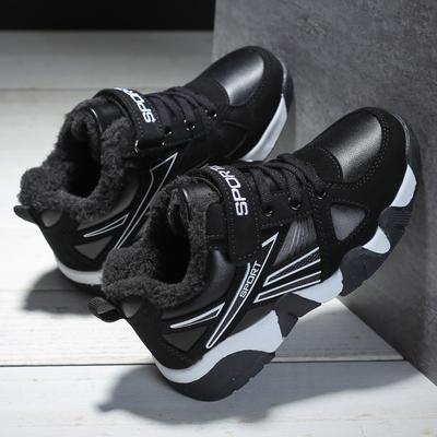 Winter Kindermode Klettverschluss mit Samt Warme Outdoor Sport und Freizeit Schuhe Baumwollschuhe Schneestiefel 28-40