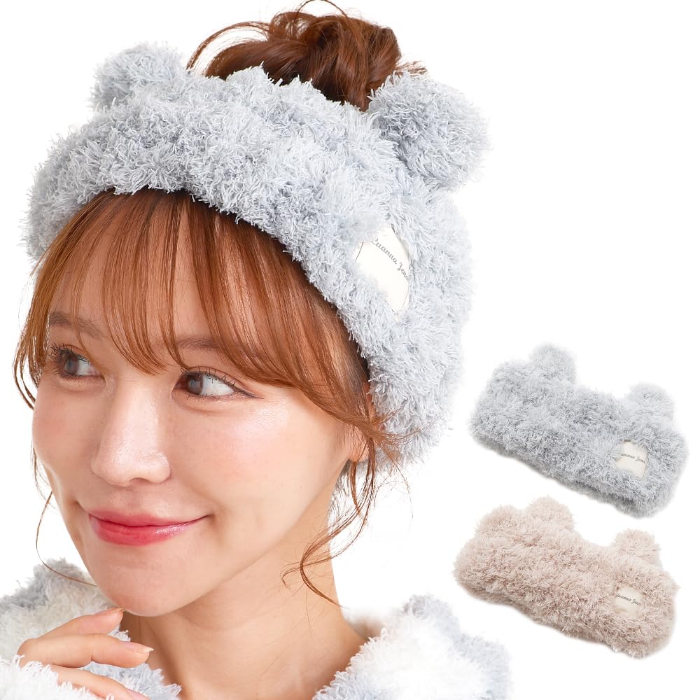 Luanna Jenna Cute and Stylish Fluffy Birthday QWHI03 One Size Fits Women's Hairband, Gift, (Blue Gray, All)