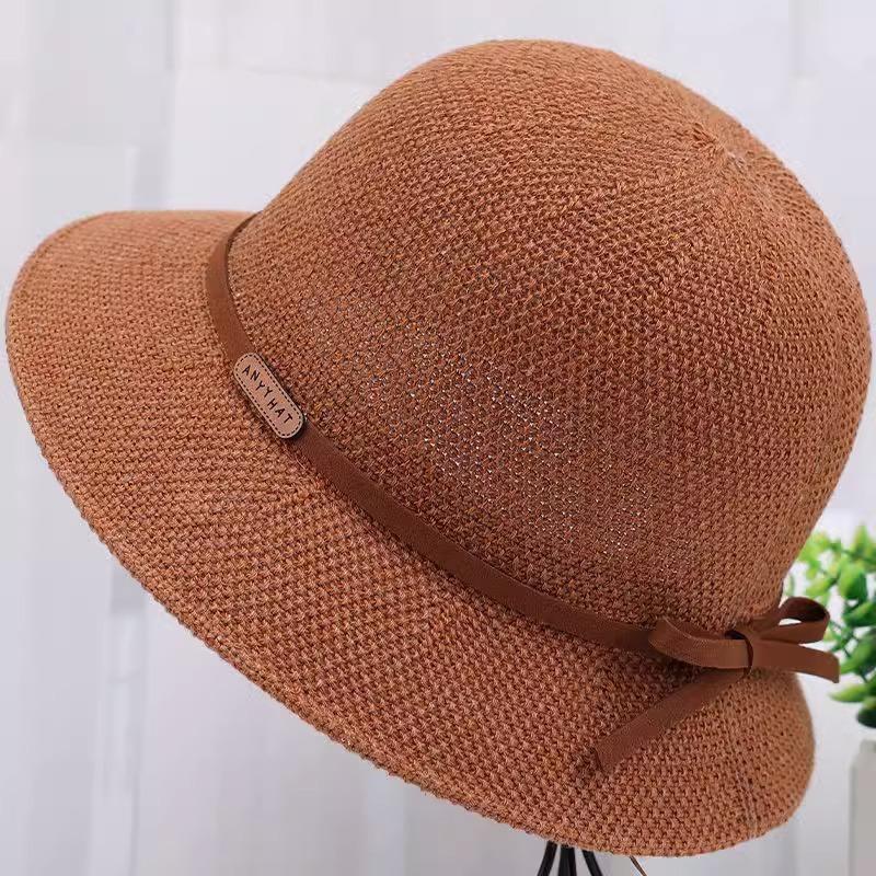 Hat Women's summer sunshade basin hat Thin cool hat Sunscreen breathable bucket hat