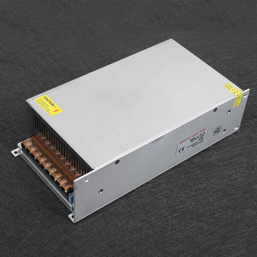 Power Supply Driver Adapter Aluminum Alloy 36V LED Screen Strip Light 3D Printer(S‑360‑36;36v 10a 360W: AC110Celsius220V+Celsius-