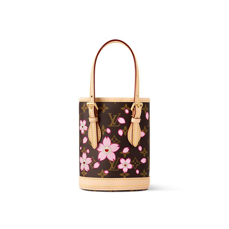Louis Vuitton X Takashi Murakami Nano Bucket Sakura Brown M13417