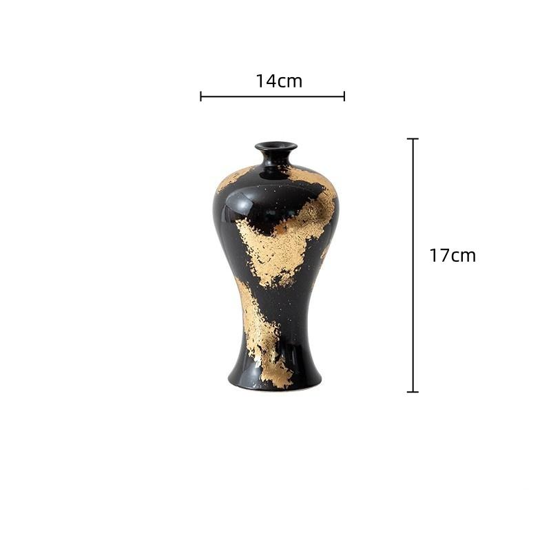 

Ceramic Vase Irregular Gold Foil Patterns Flower Vase Ceramic Handicrafts Flowerpot Terrarium Home Decoration Accessories