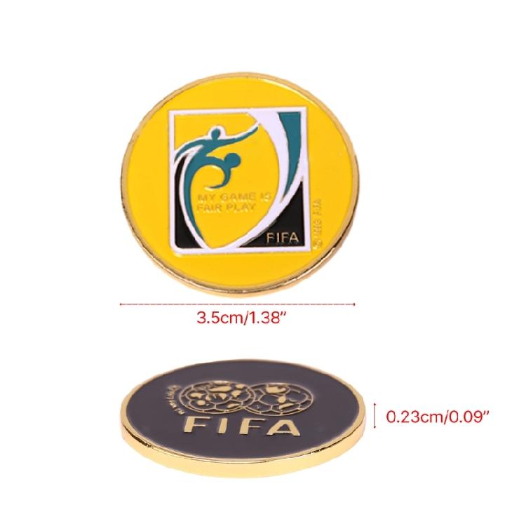 Football Referee Judge Flipping Coin Portable Double Side Hard Alloy Coins