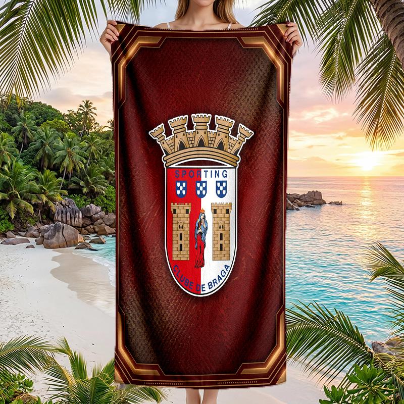 Braga FC Aufdruck Schnelltrocknendes Strandtuch Mikrofaser Saugfähig Tragbar Reise Schwimmtuch