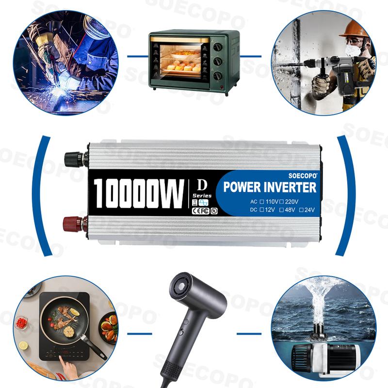 (US Stock) 10000W Peak Solar Generator Kit 500W Panel Inverter 12V 110V 100A Controller System Photovoltaic Car for Home RV