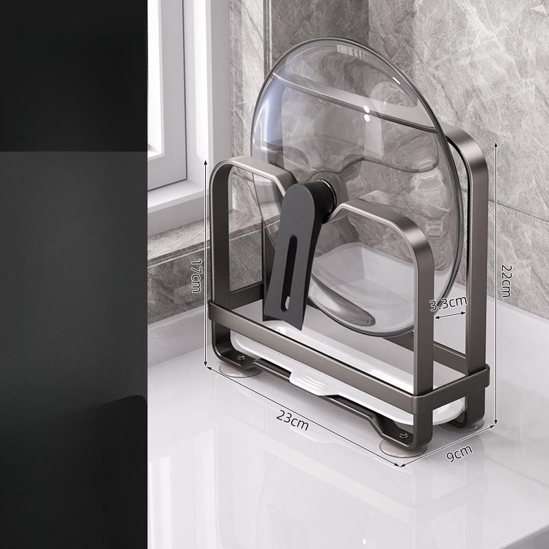 Kitchen Pot Lid Holder Cutting Board Rack Countertop Chopping Board Bracket Multifunctional Storage Shelf Organizer Stand