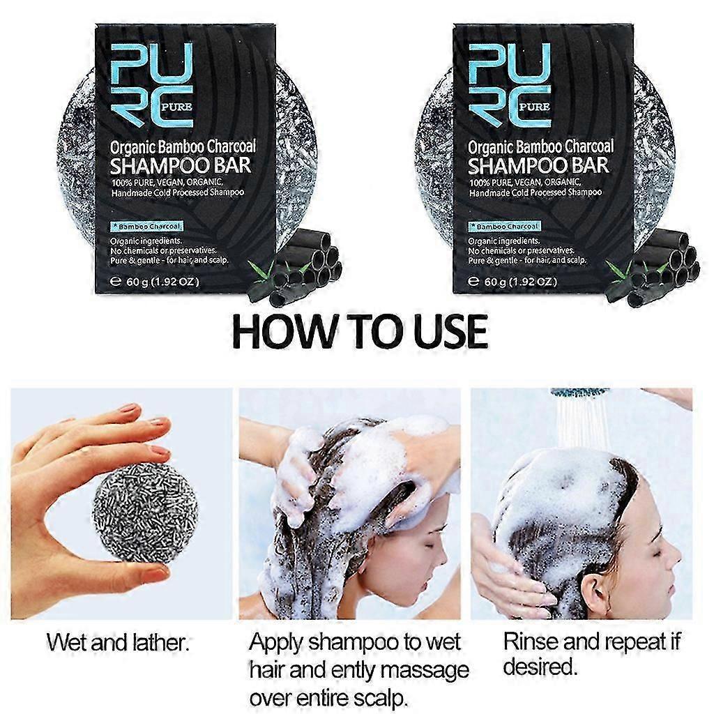Bambuskohle Haarverdunkelnde Shampoo-Seife Haarshampoo-Riegel Reinigung