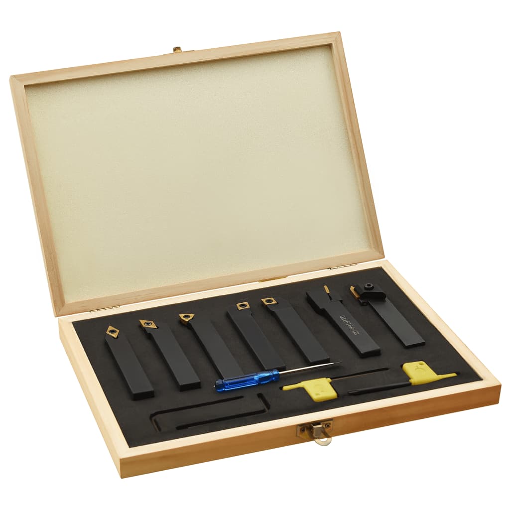 12 piece Turning Tool Set with Indexable Inserts 16x16 mm 100 mm