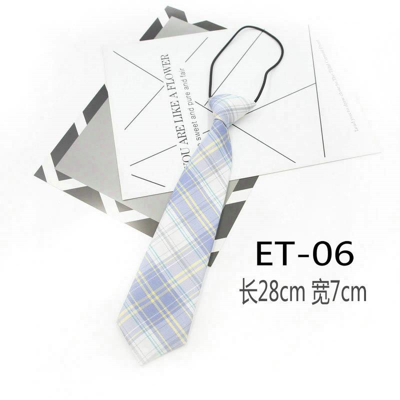Ins Plaid Cotton Tie, Women'S Uniform College Style Rubber Band, Free Lazy Tie
