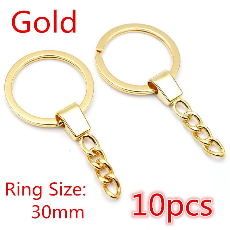 20pcs 25mm 28mm 30mm Rings Keychain Key Ring Chain Multi-colors Round DIY Jewelry Making Accessories Findings