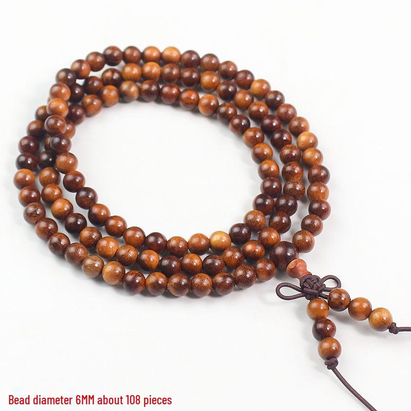 Wooden Sandalwood Buddhist Bead Bracelets - 108 Beads, Unisex Jewelry for Couples