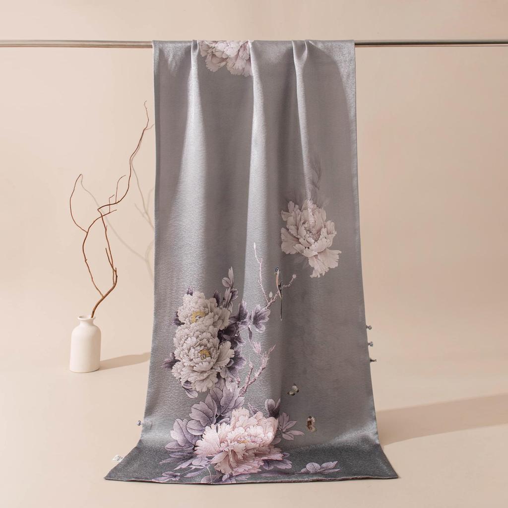 Mulberry Silk Snowflake Scarf: Gift Boxed Qipao Shawl
