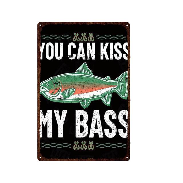 To Fishing Tin Sign Man Cave Metal Sign Vintage Painting Pin Up Wall Decor Countryside Garden Farm Decoration Plate Plaque