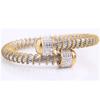 Fashion Spring Steel Wire Bracelet Gold Inlaid Zircon Mesh Bracelet