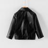 Long-Sleeve Big Collar Leather Jacket Cool Boys Moto Coat