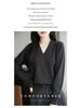 Women's Coffee Velvet V-Neck Knit Sweater – Autumn/Winter Korean Style Pullover Top