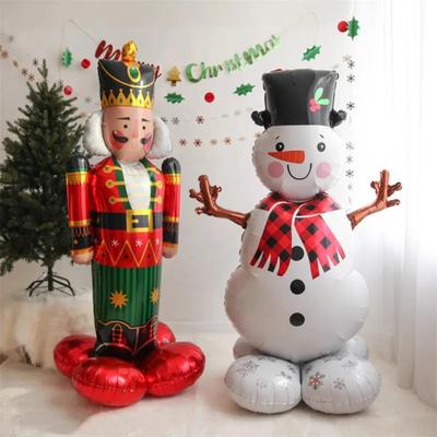2pcs Festive Christmas Snowman Balloon,Standing Foil Inflatable,Perfect for Holiday Mall or Home Decor, Christmas Decorations