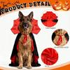 Pet Halloween Vampires Dog Cloak Costume with Adjustable Necktie Pet Capes Festival Capes For Dog Cats Holiday Celebration