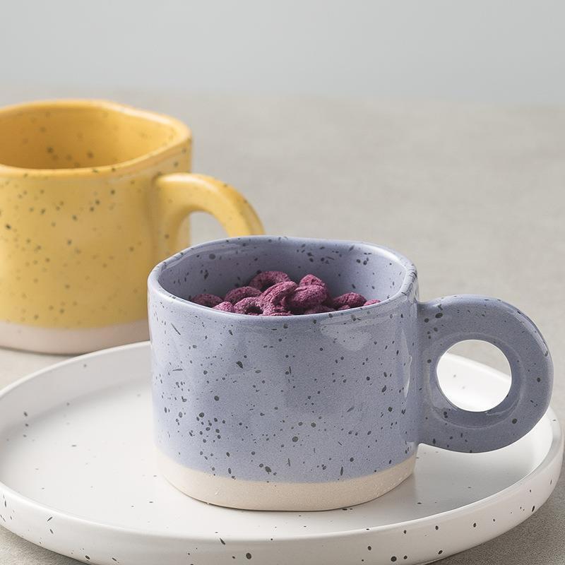 ZISIZ Ins-Style Ink Splatter Ceramic Mug