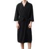 Men Bathrobe Solid Color V Neck Cardigan Water Absorption Oversize Male Pajamas